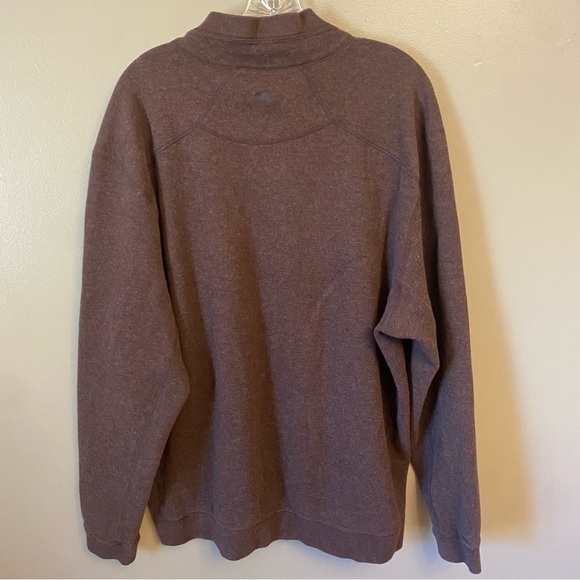 Tommy Bahama Flipshot Partial Zip Pullover Reversible Brown Gray Sweater 3XL? - Picture 7 of 14